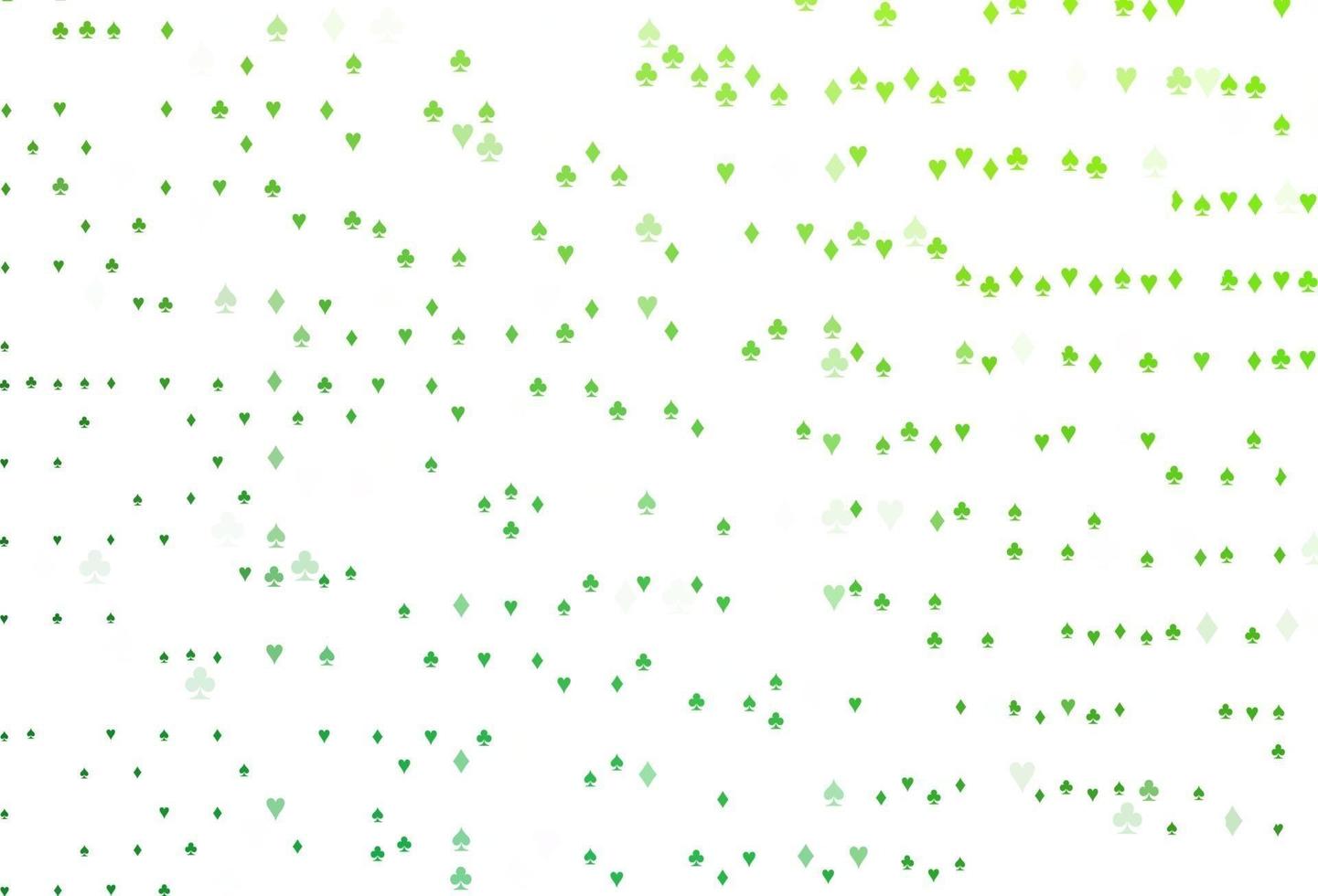 Light Green vector background with cards signs.