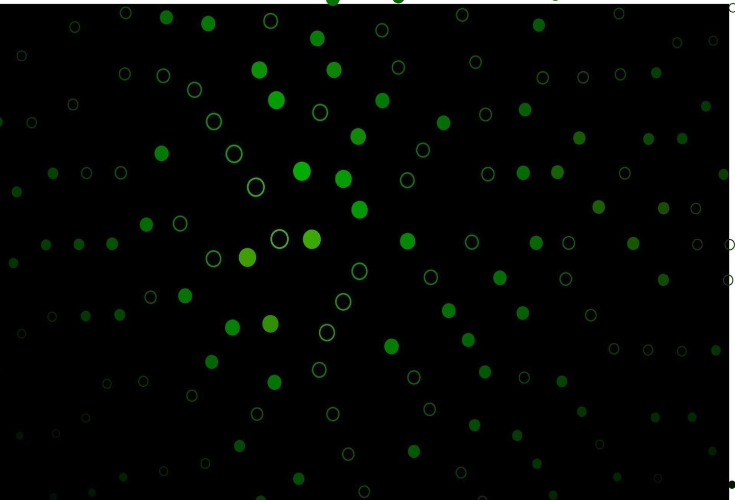 Dark Green vector pattern with spheres.