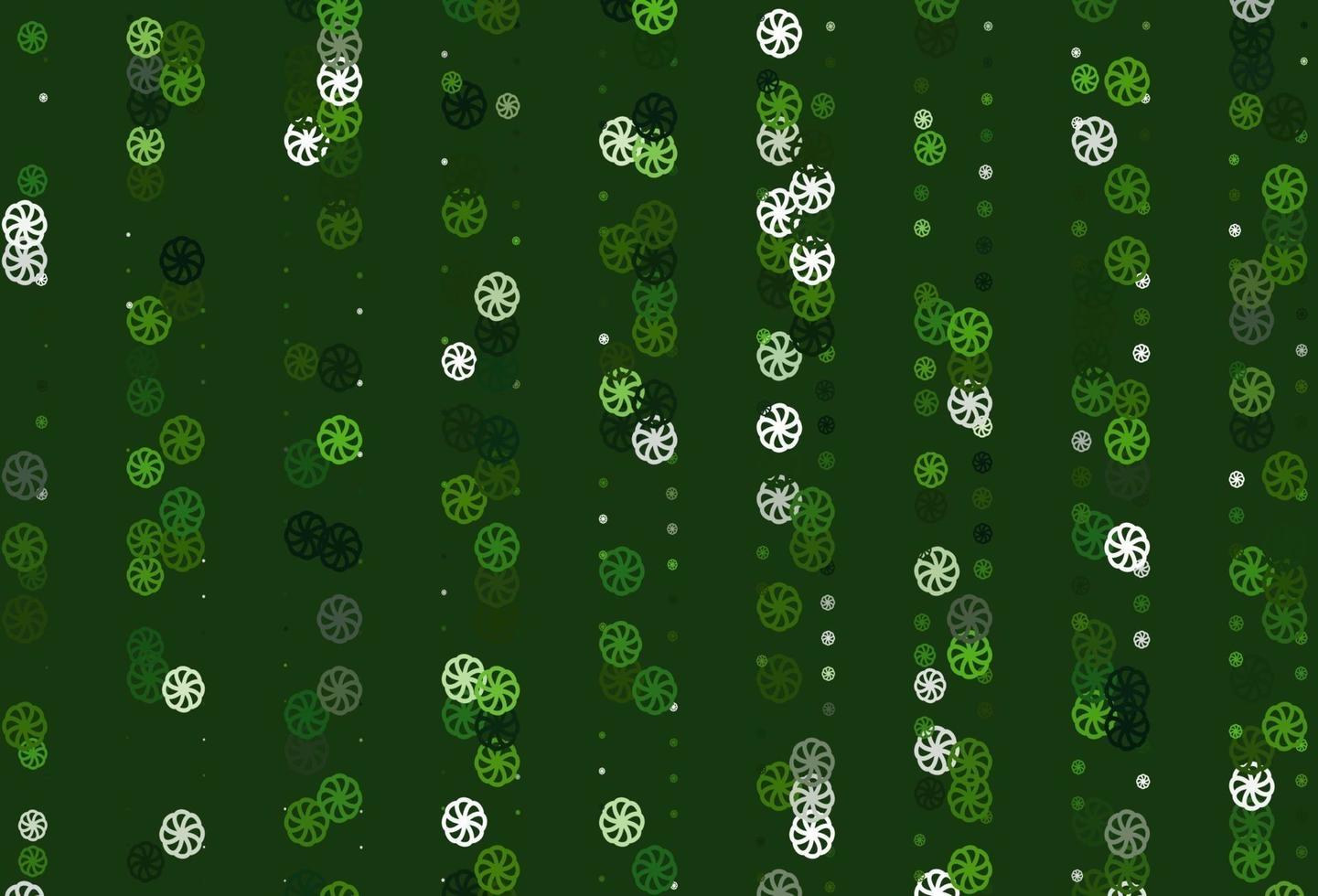 Light Green vector template with ice snowflakes.