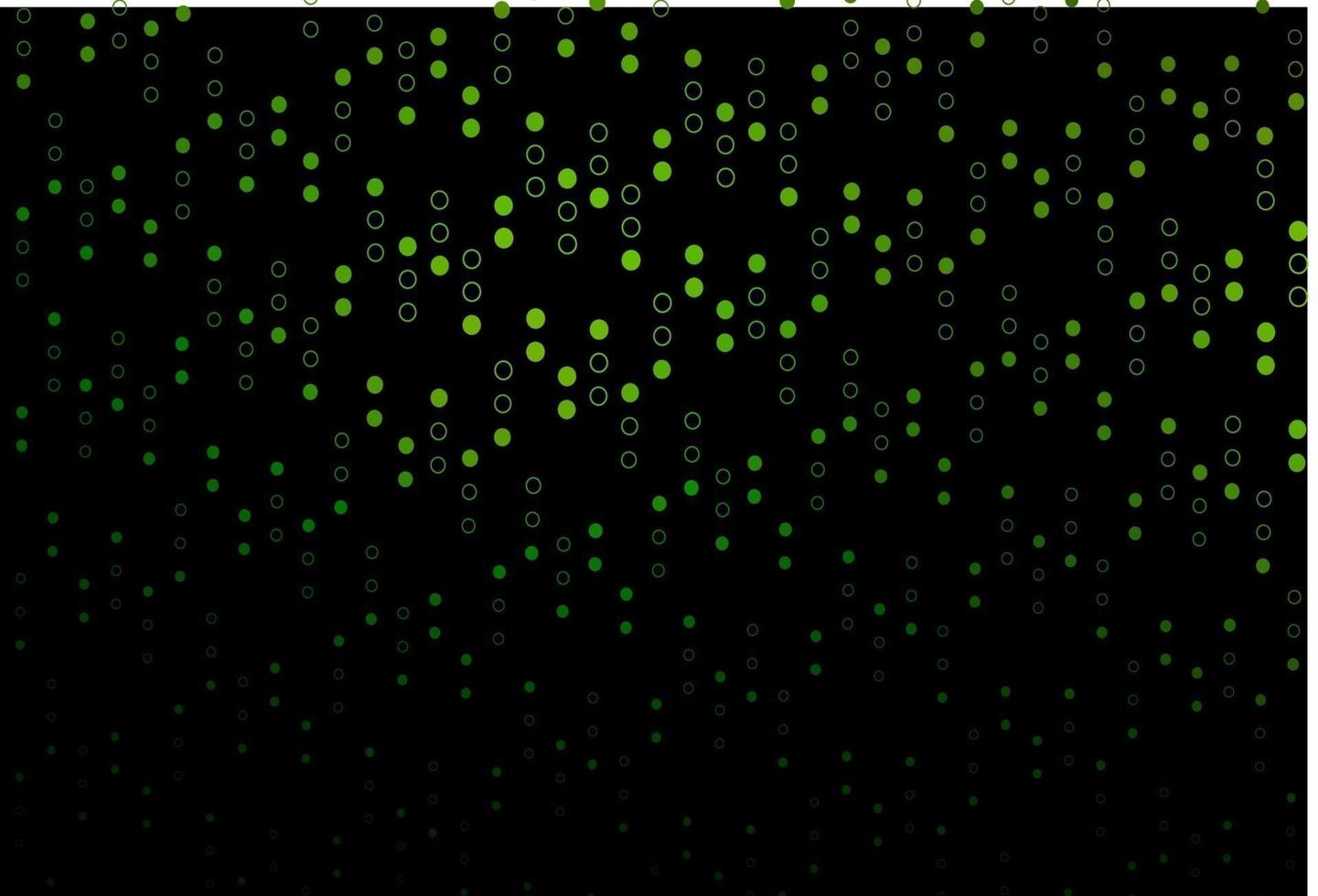 Dark Green vector background with bubbles.