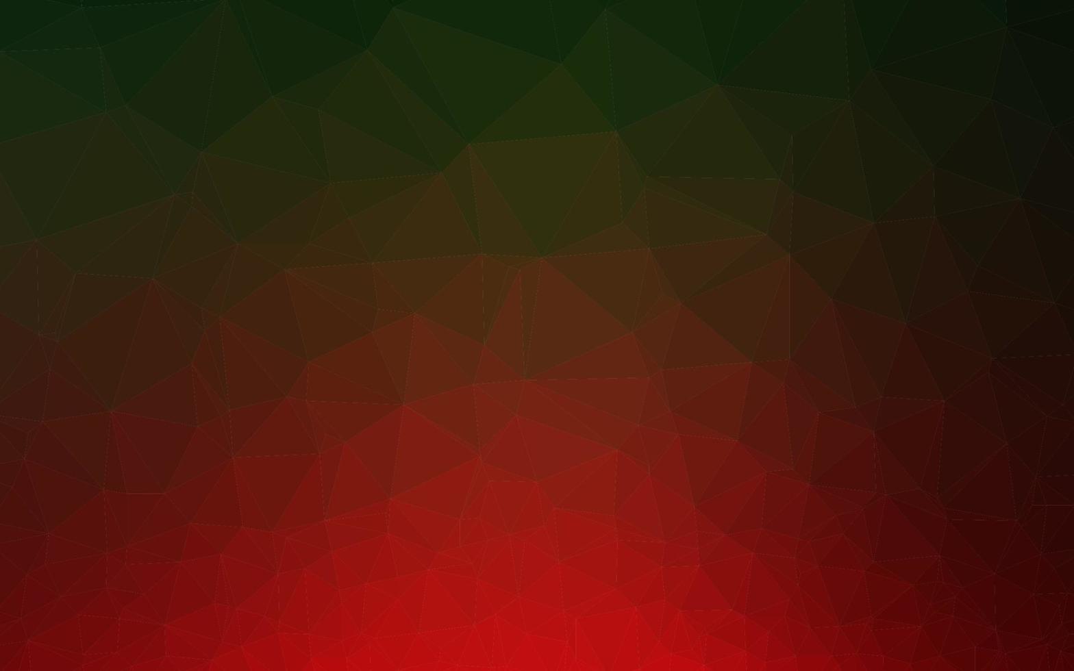 Dark Green, Red vector abstract polygonal layout.