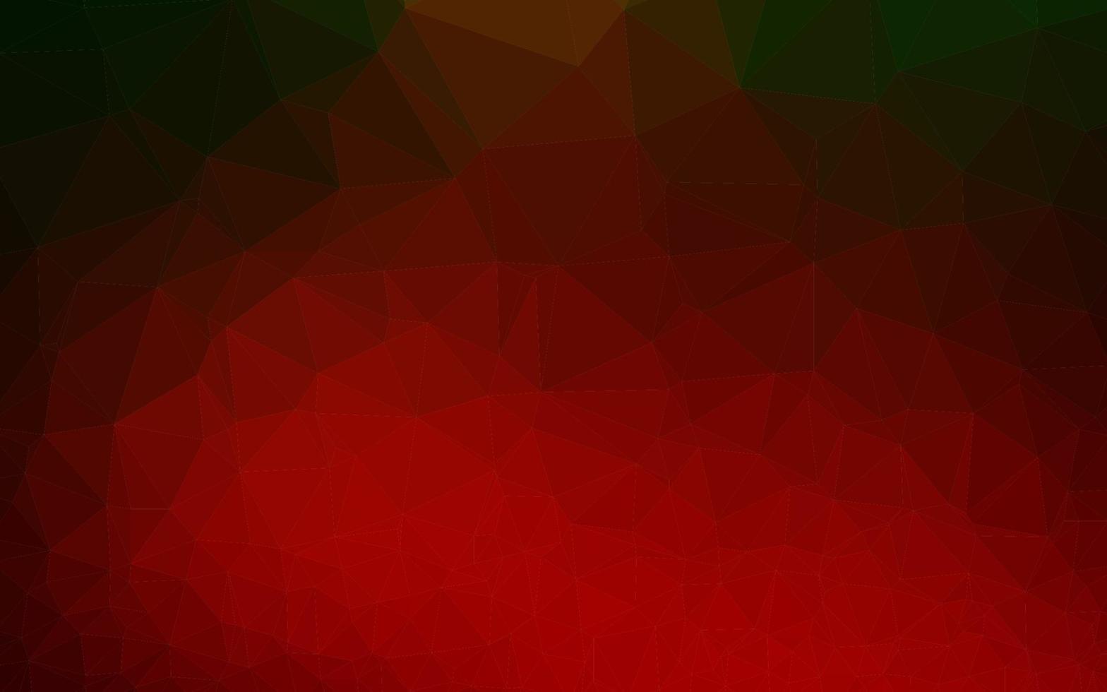 textura de mosaico de triángulo vector verde claro, rojo.