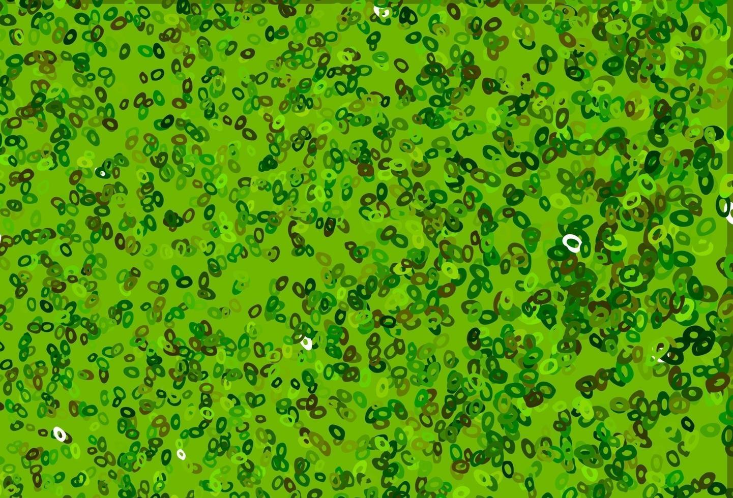 Light Green vector background with bubbles.