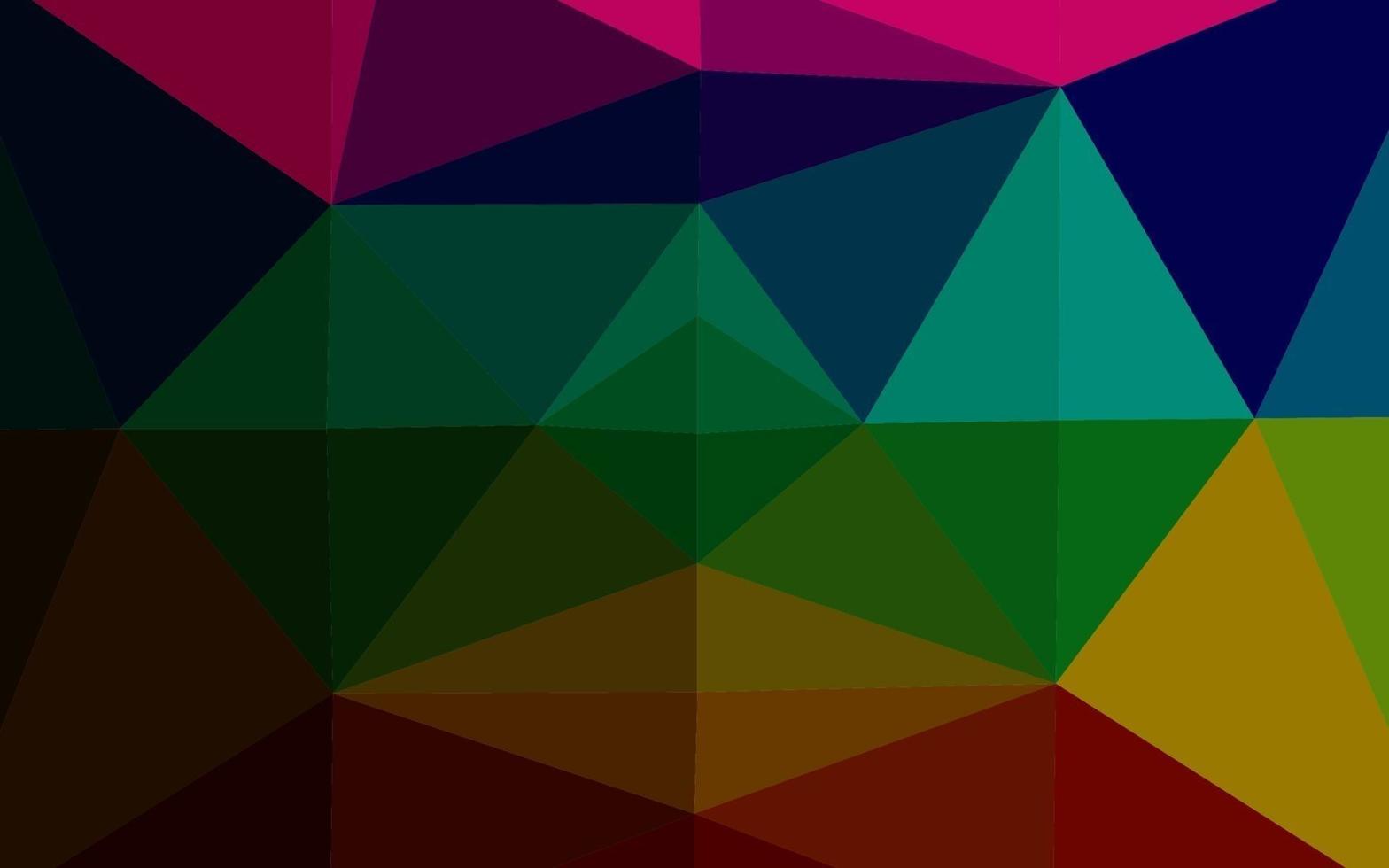 Dark Multicolor, Rainbow vector triangle mosaic texture.