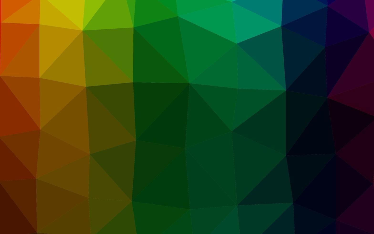 Dark Multicolor, Rainbow vector polygon abstract backdrop.