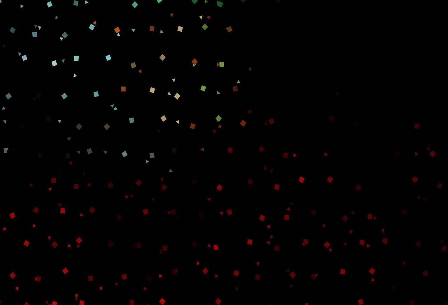 Dark Green, Red vector texture in poly style with circles, cubes.