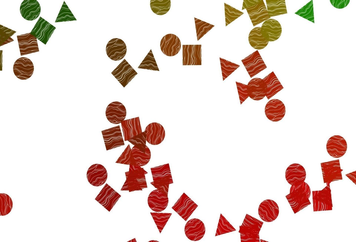 Light Green, Red vector texture in poly style with circles, cubes.