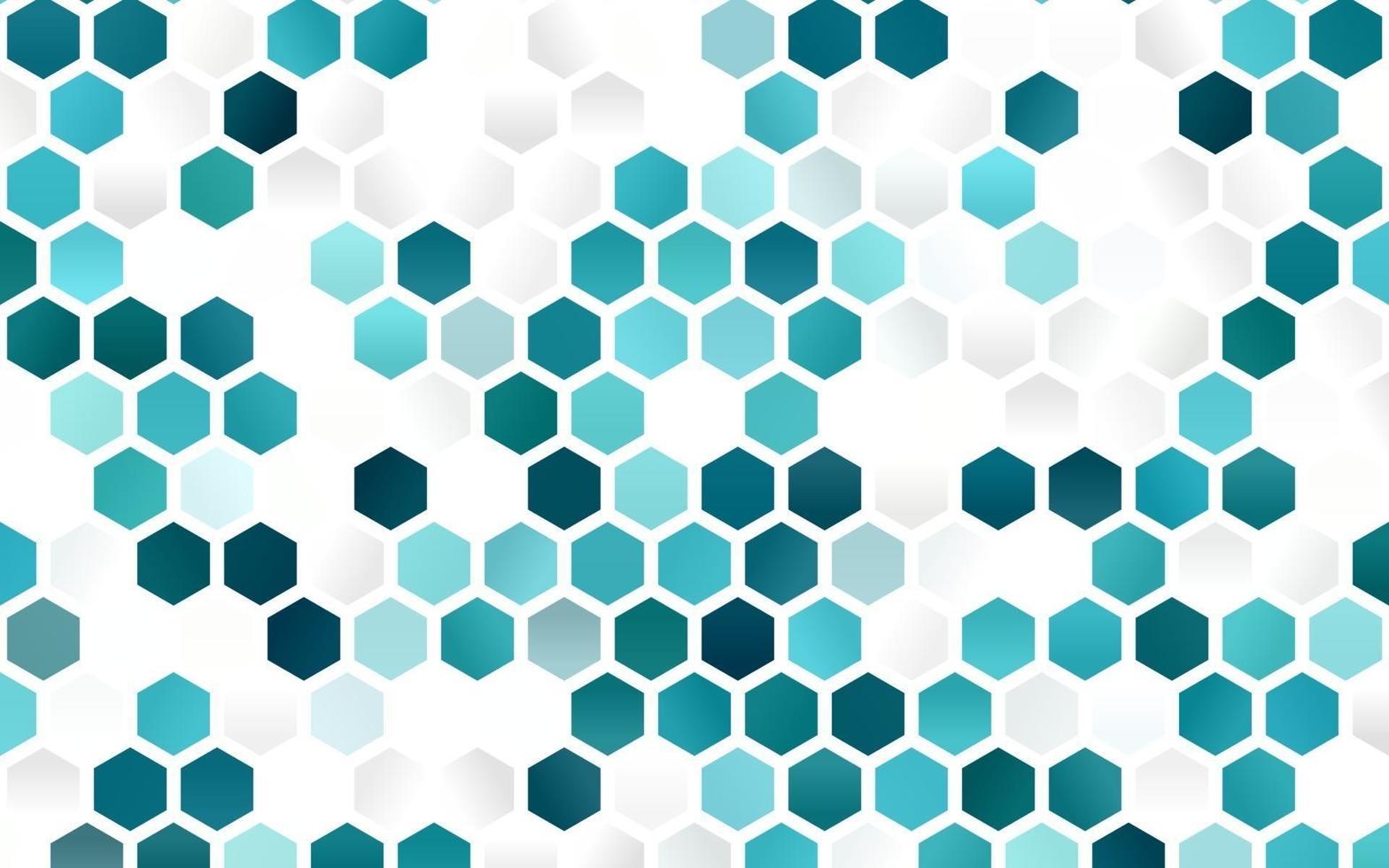 Light BLUE vector cover with set of hexagons.