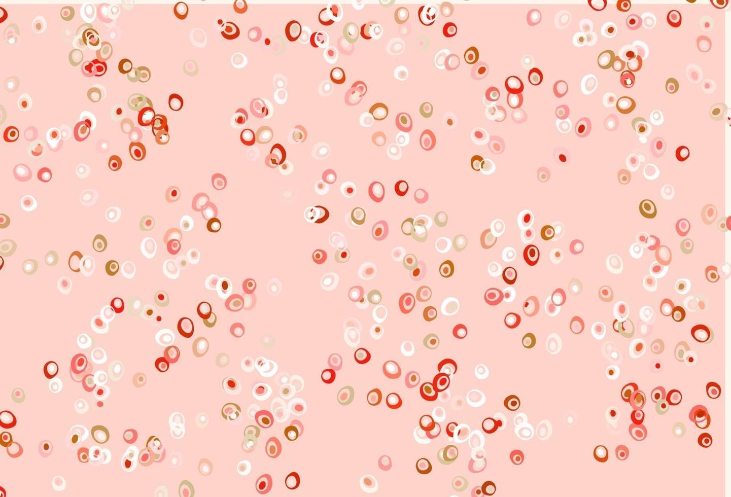 Light Green, Red vector background with bubbles.