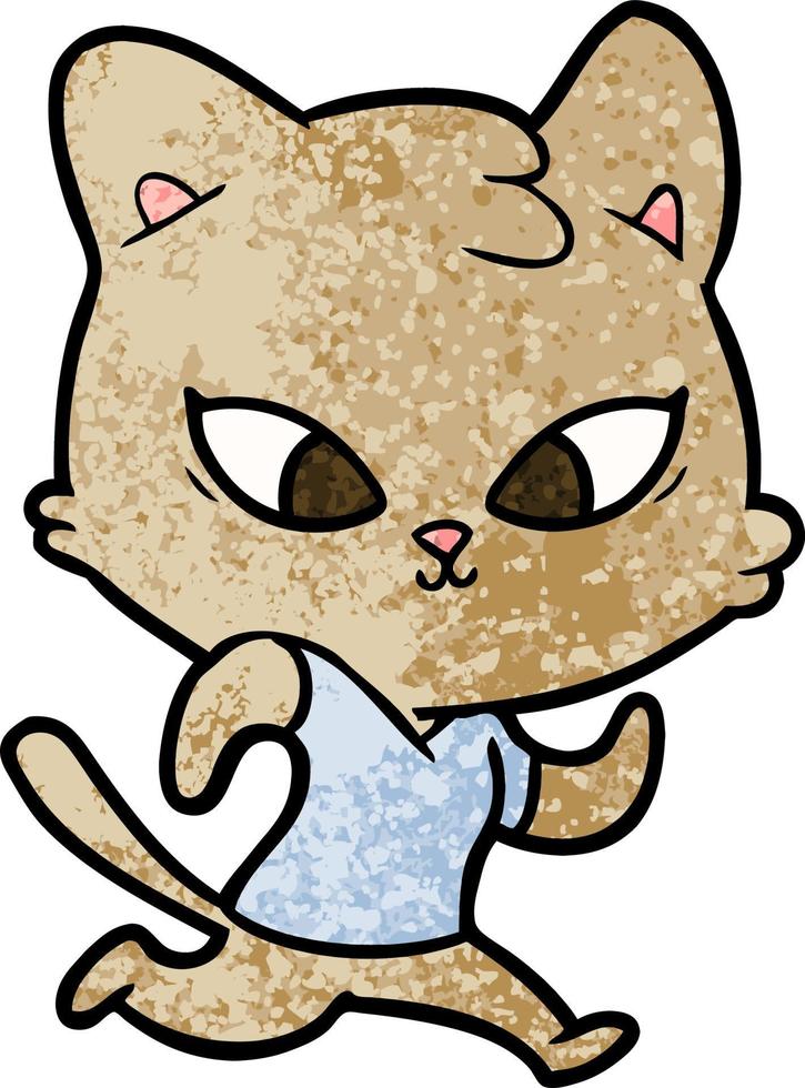 lindo gato de dibujos animados vector