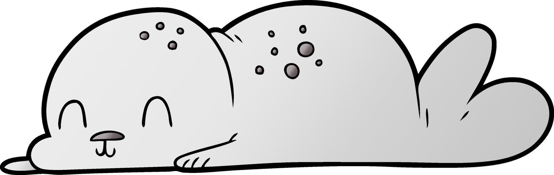 cute cartoon seal pup vector