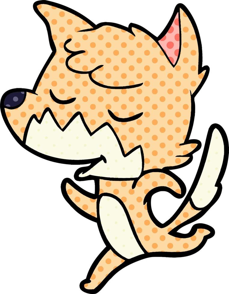 friendly cartoon fox vector