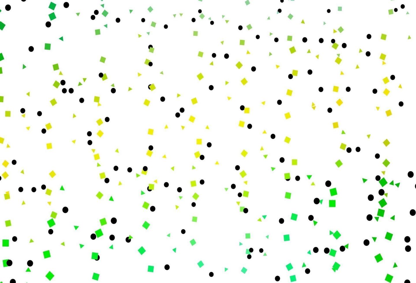 Light Green, Yellow vector template with crystals, circles, squares.