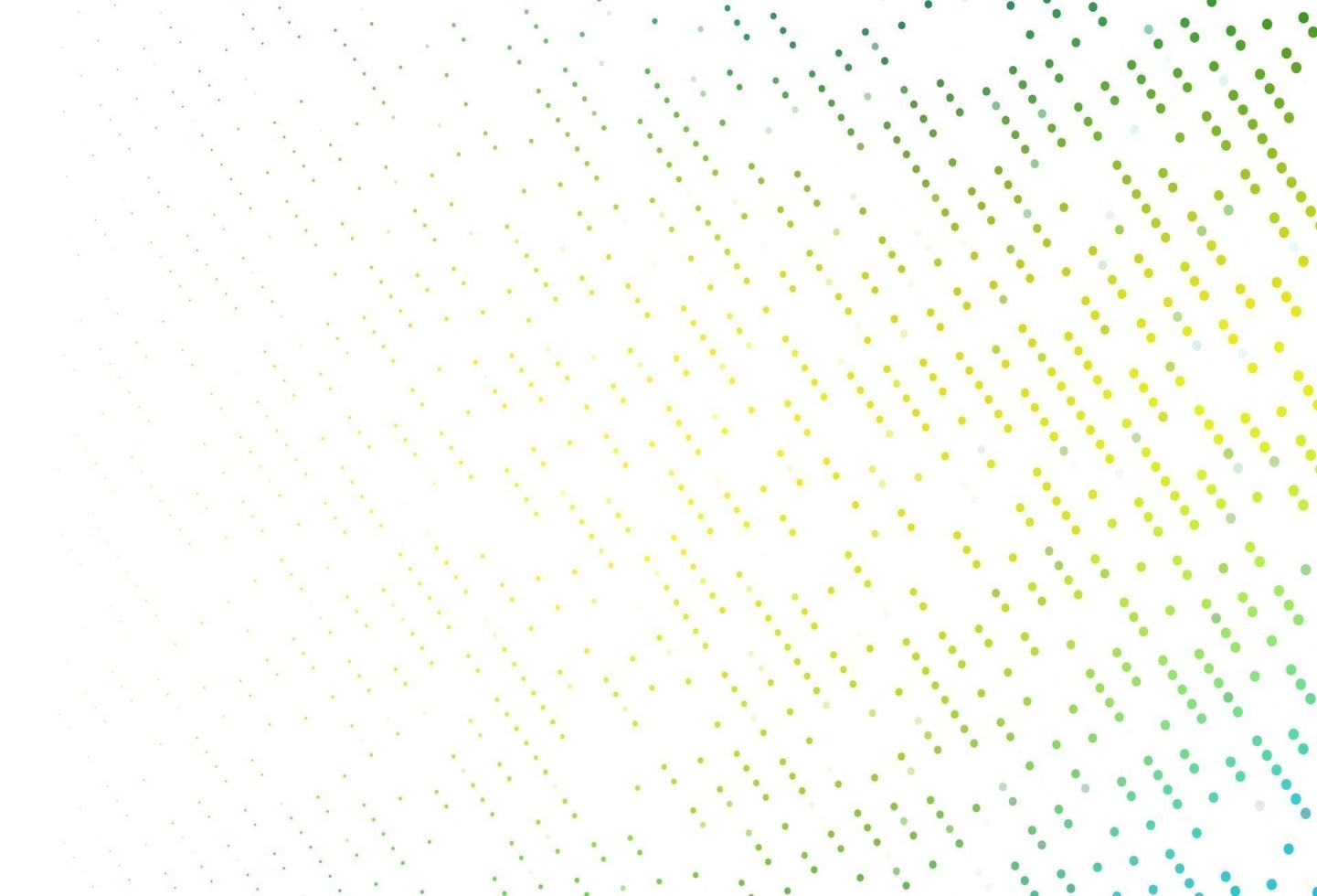 Fondo de vector verde claro, amarillo con burbujas.