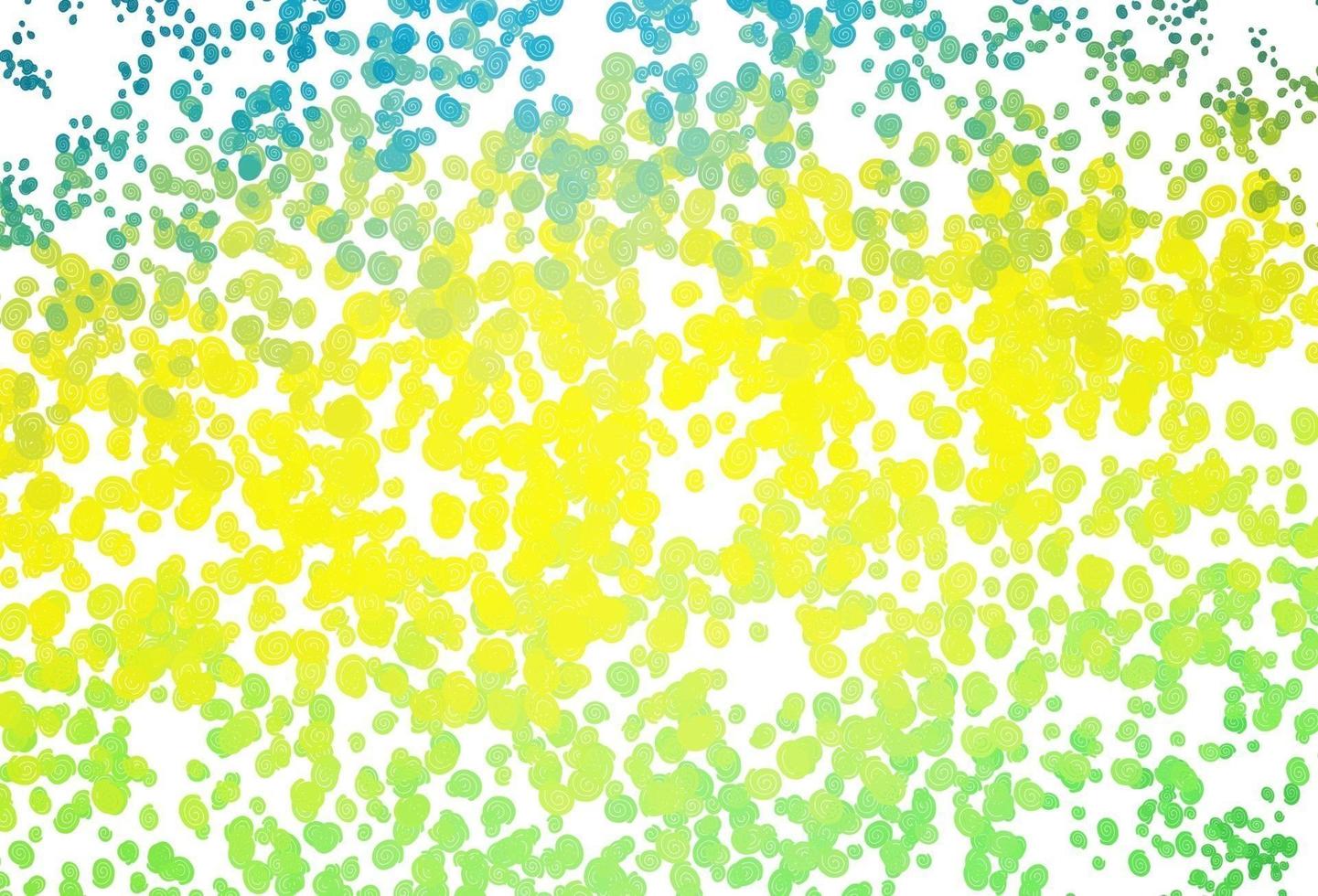 Fondo de vector verde claro, amarillo con cintas dobladas.