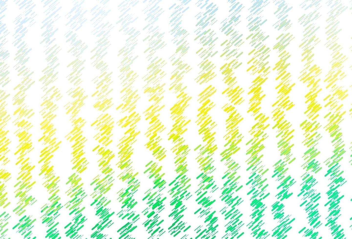 textura de vector verde claro, amarillo con líneas de colores.