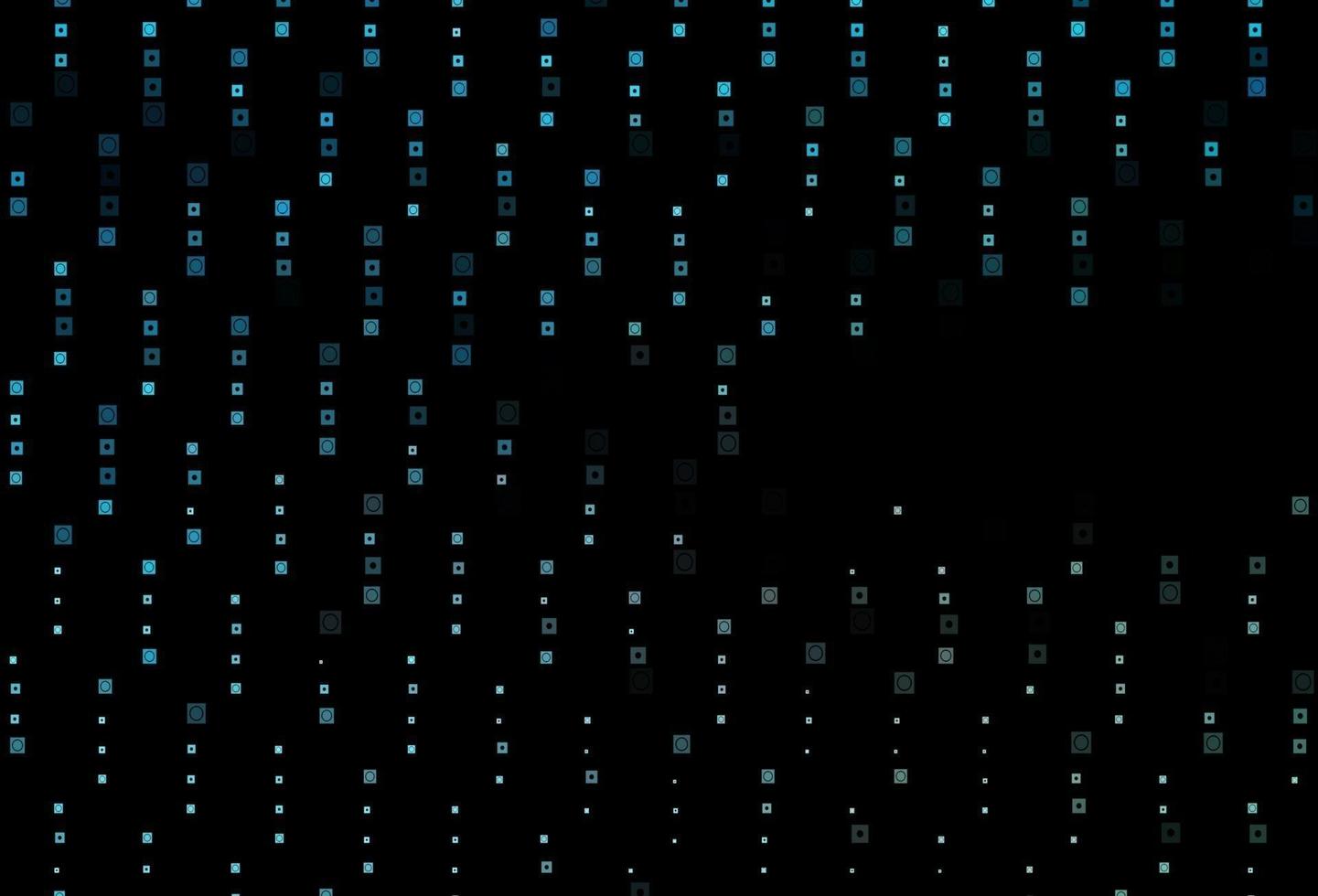 Dark BLUE vector background with rectangles, circles.