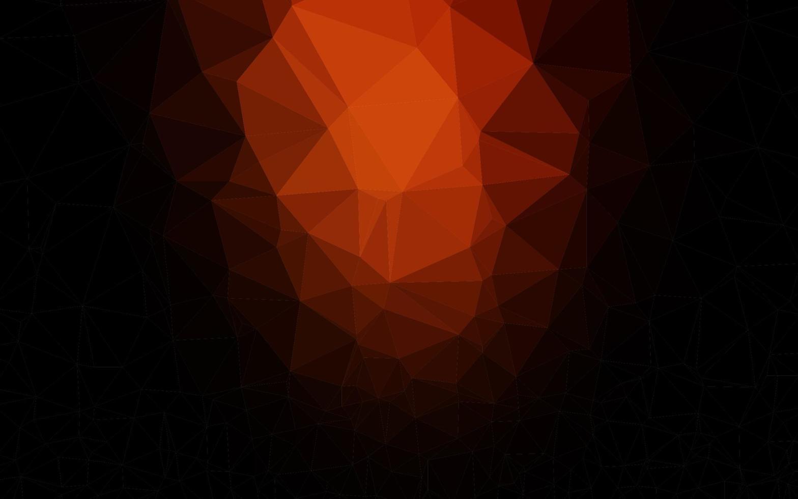 Dark Red vector shining triangular background.