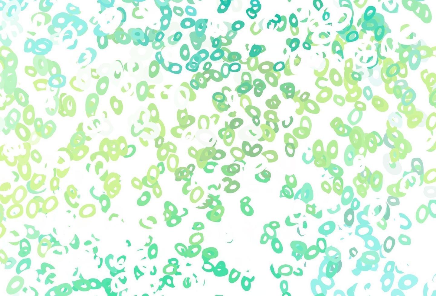 Light Green, Yellow vector background with bubbles.