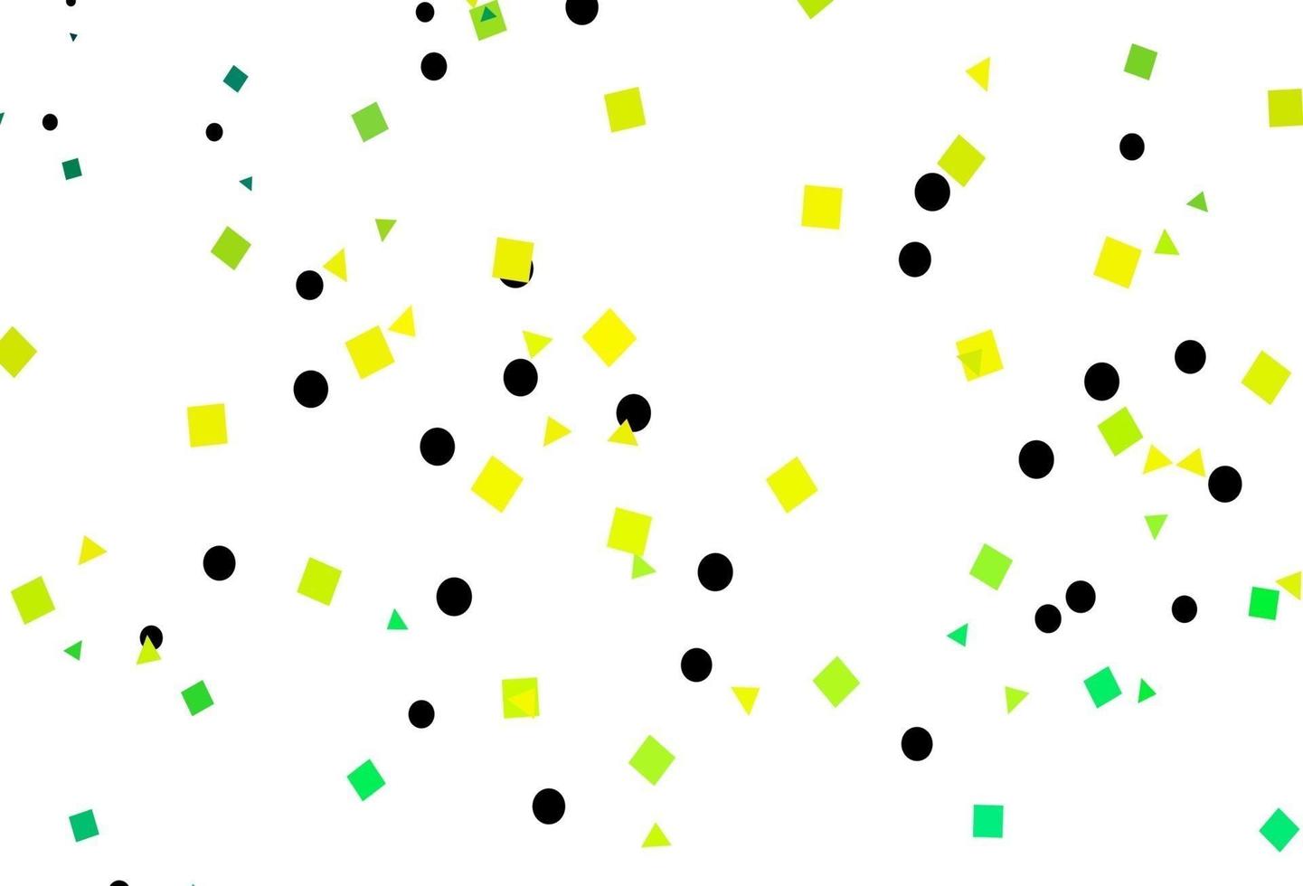 Light Green, Yellow vector background with triangles, circles, cubes.