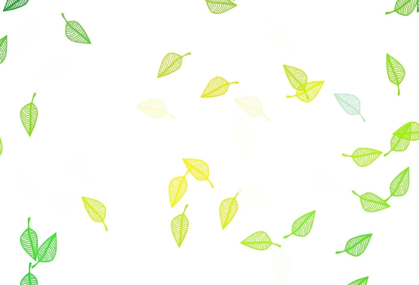 Light Green, Yellow vector doodle texture.