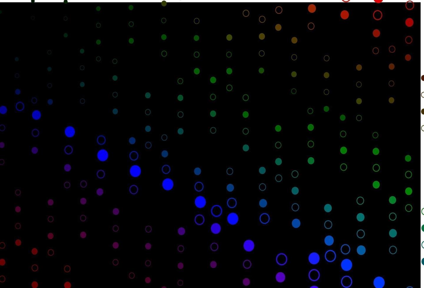 Dark Multicolor, Rainbow vector backdrop with dots.