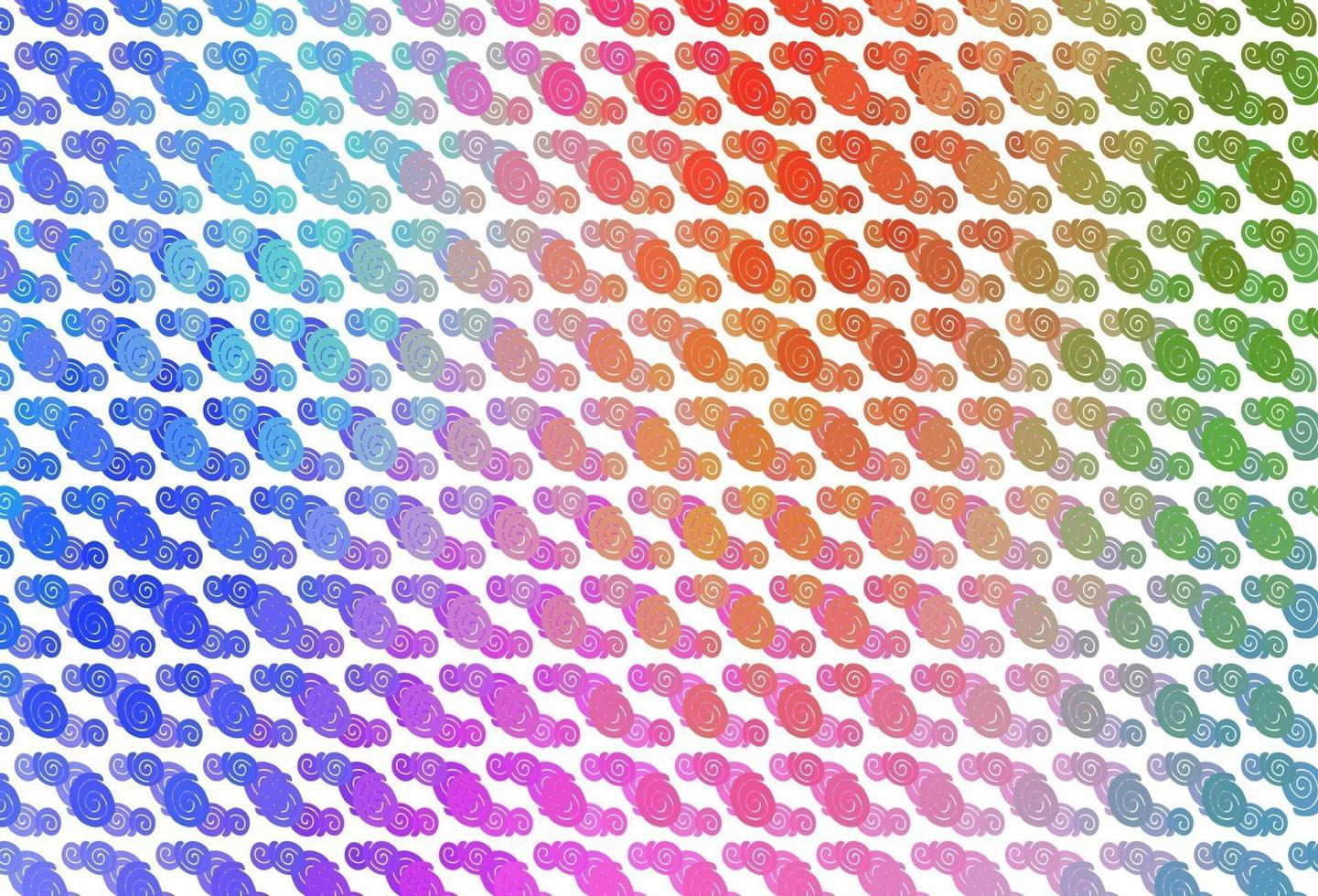 Light Multicolor, Rainbow vector pattern with bubble shapes.