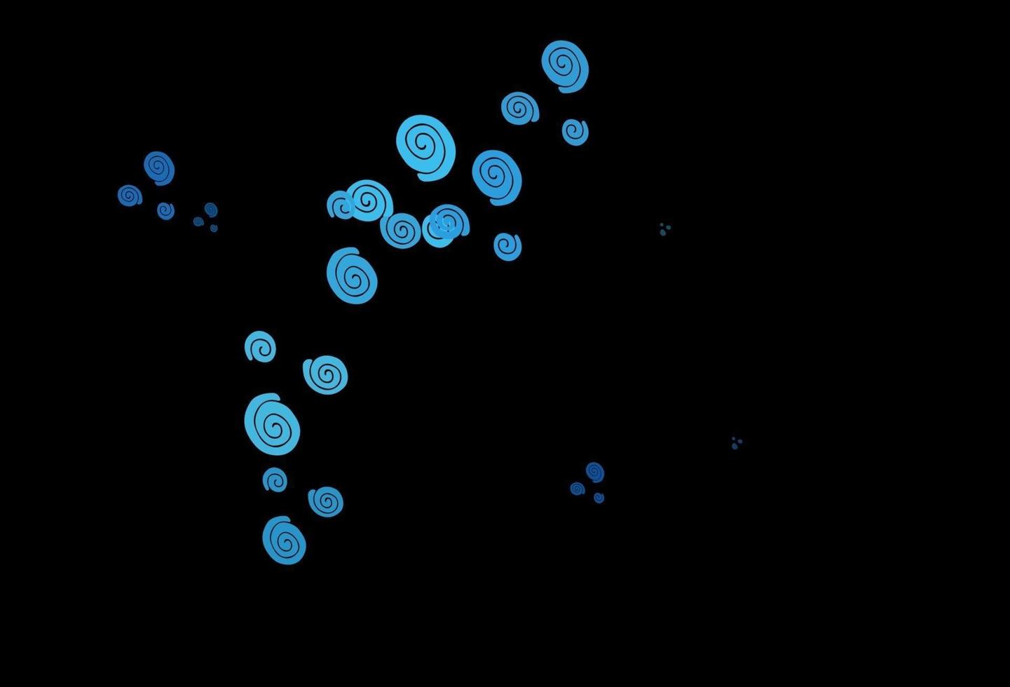 plantilla de vector azul oscuro con formas de burbujas.