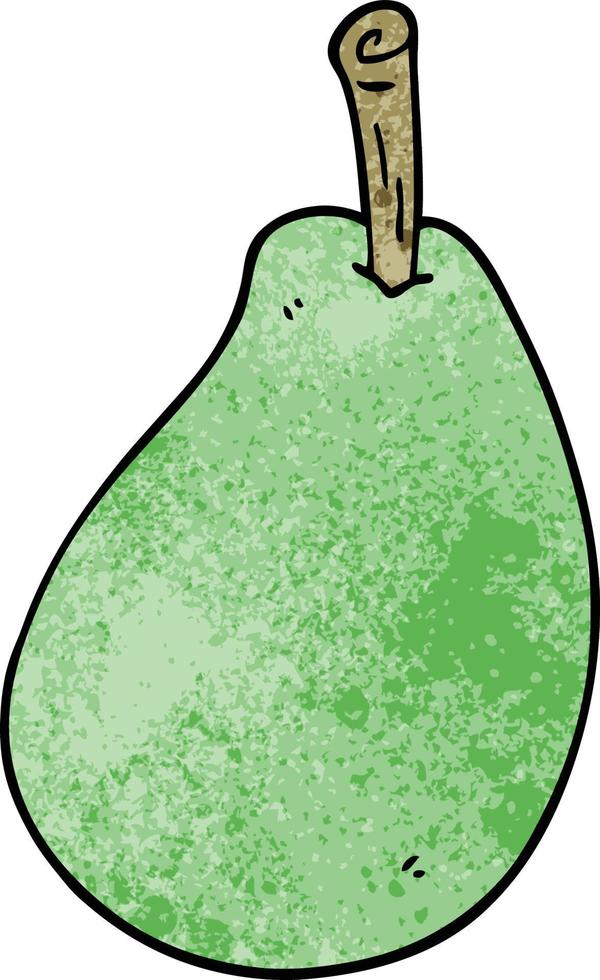 cartoon doodle fresh pear vector