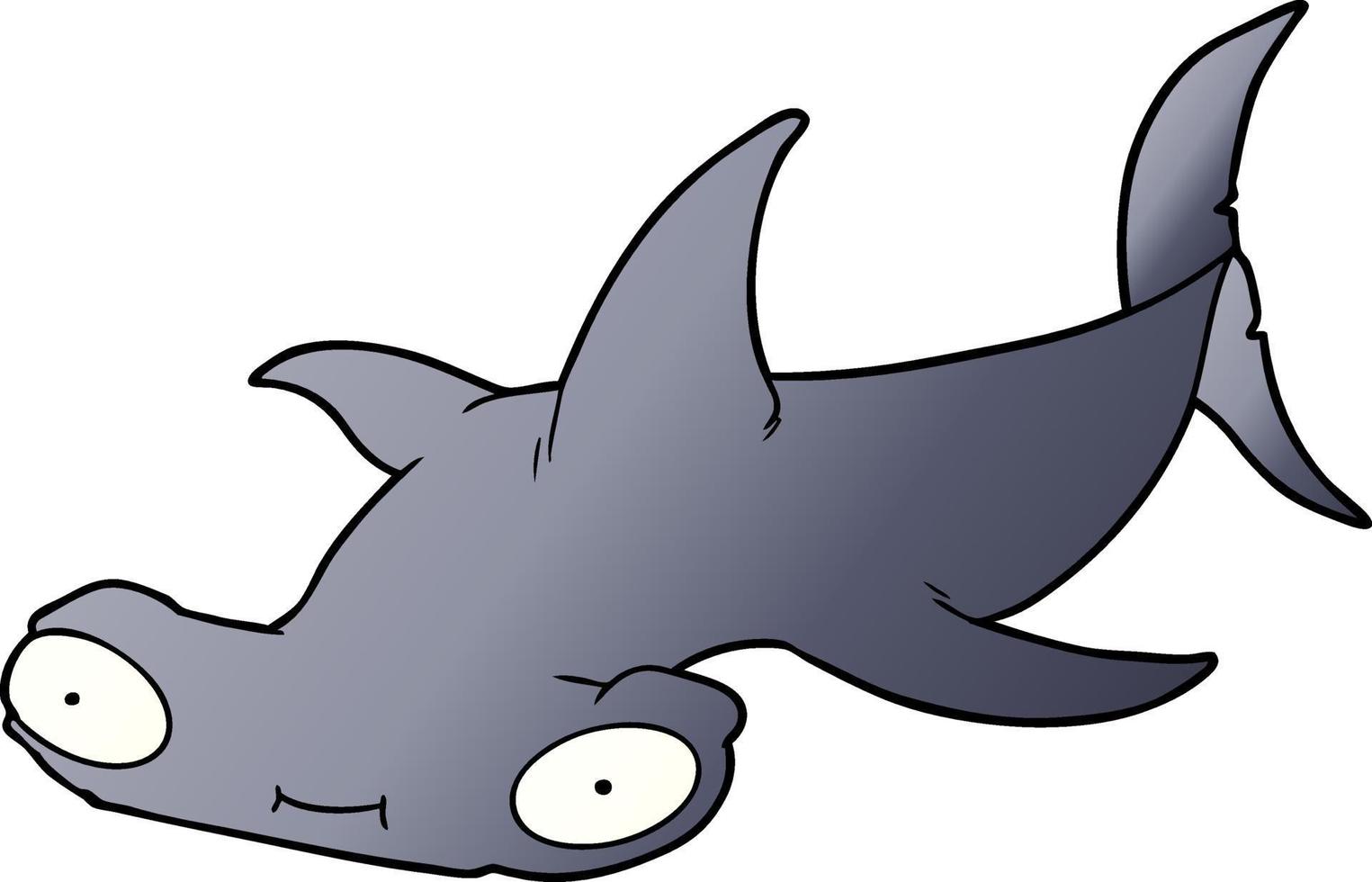 cartoon hammerhead shark vector