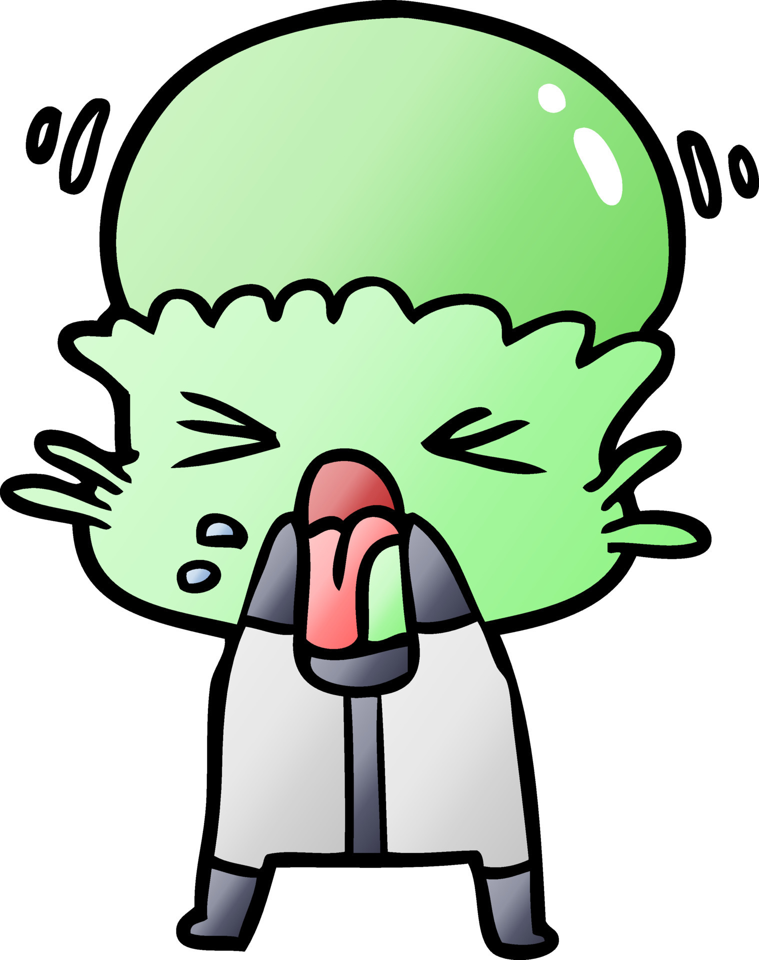 weird cartoon alien 12240169 Vector Art at Vecteezy