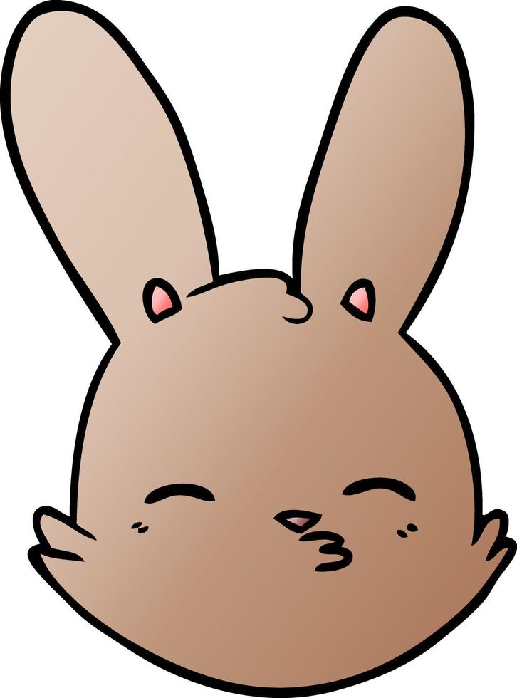 cartoon bunny face considering vector