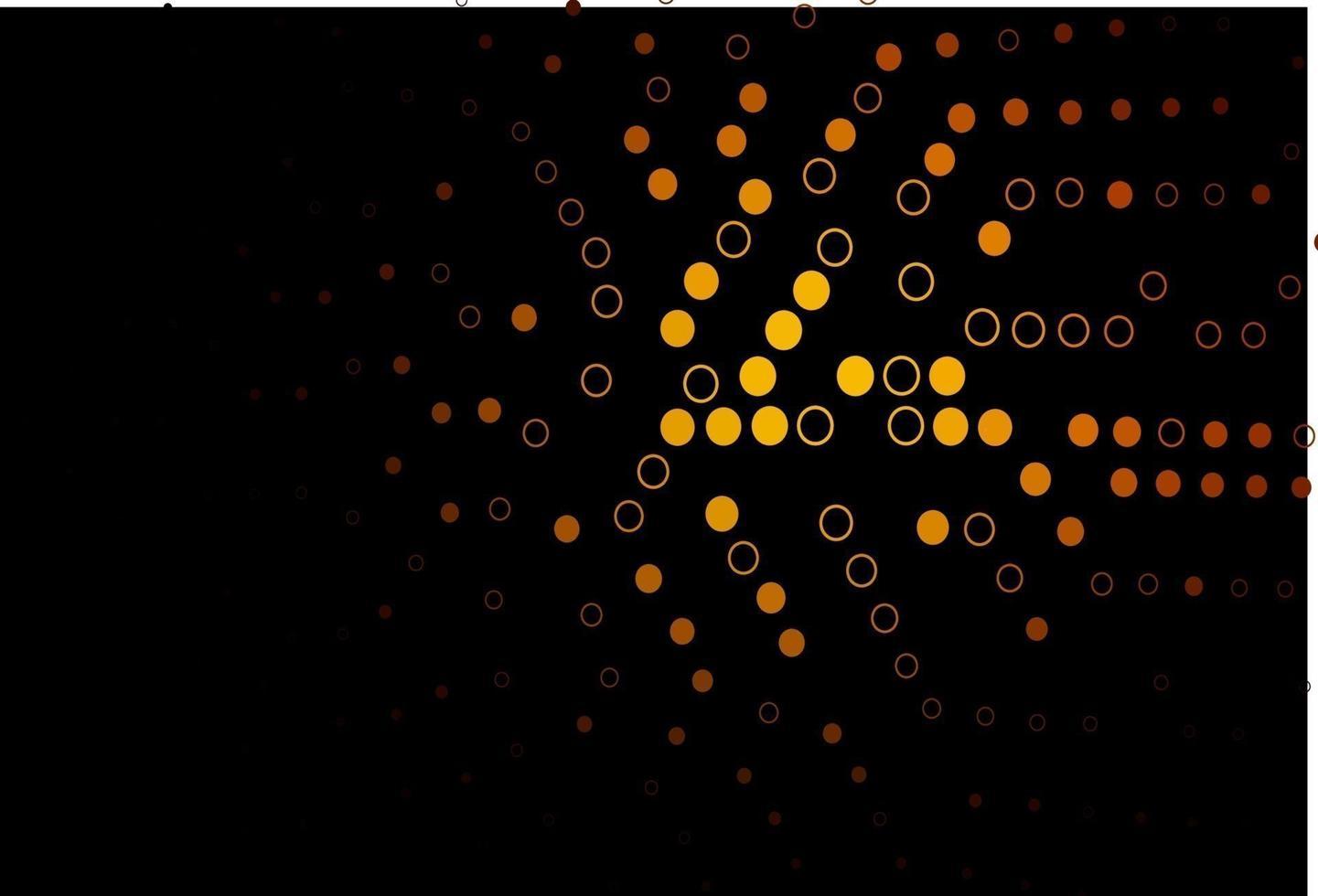 Dark Orange vector pattern with spheres.