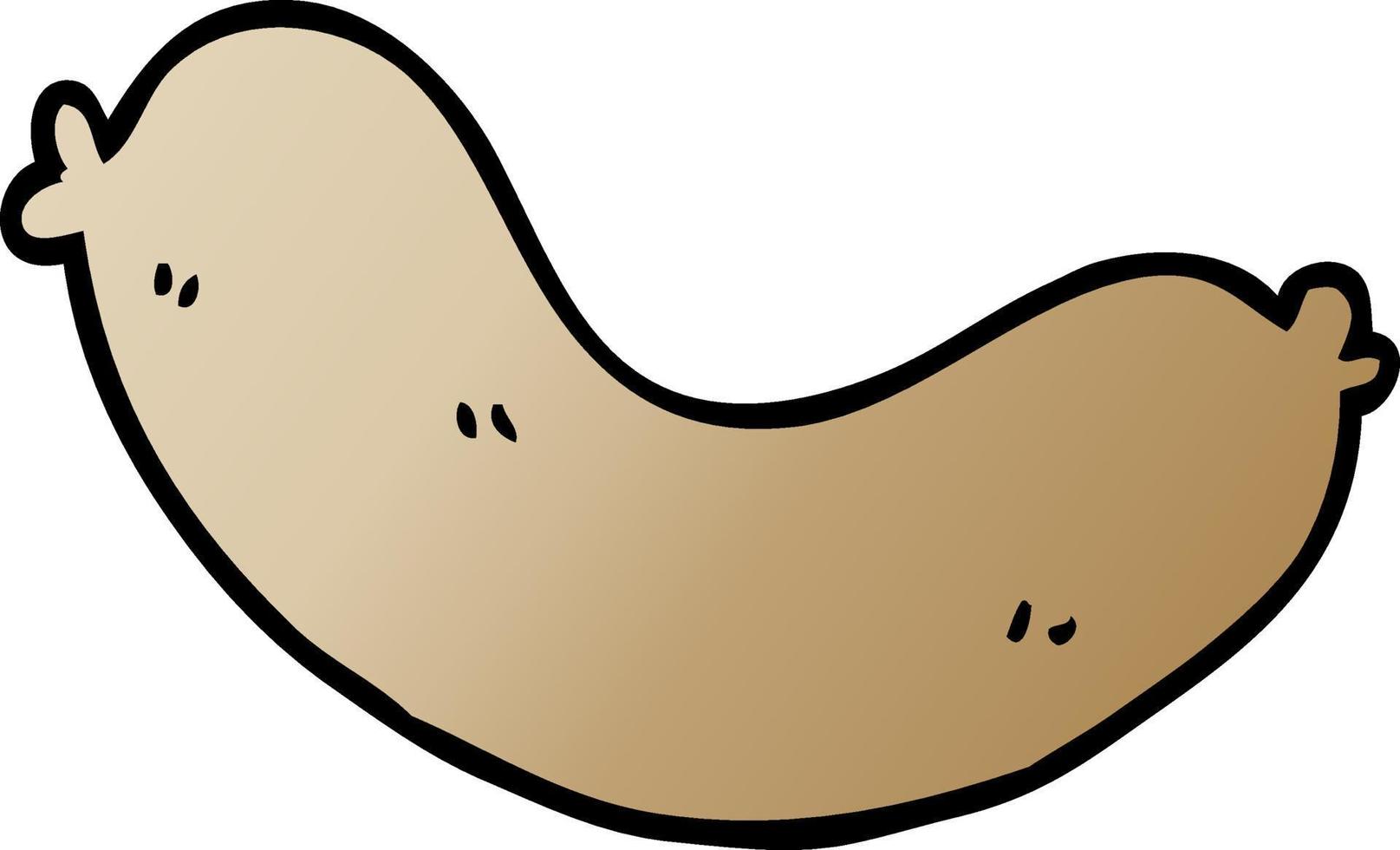 cartoon doodle uncooked sausage vector