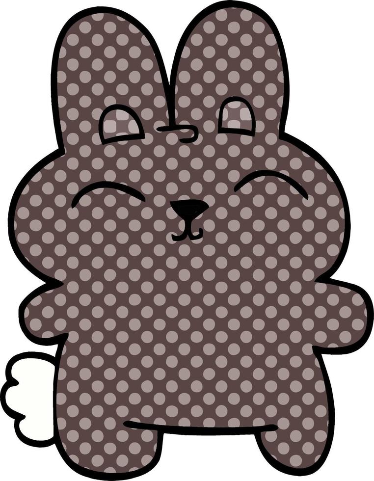 cartoon doodle grey rabbit vector