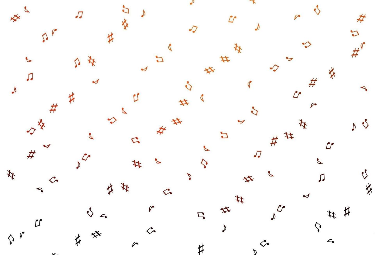 Light Orange vector backdrop with music notes.