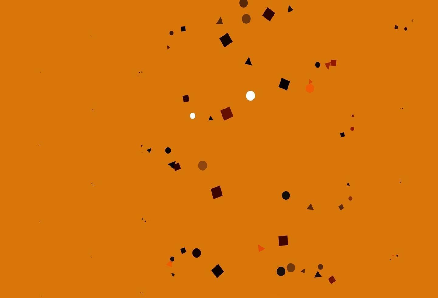textura de vector naranja claro en estilo poli con círculos, cubos.