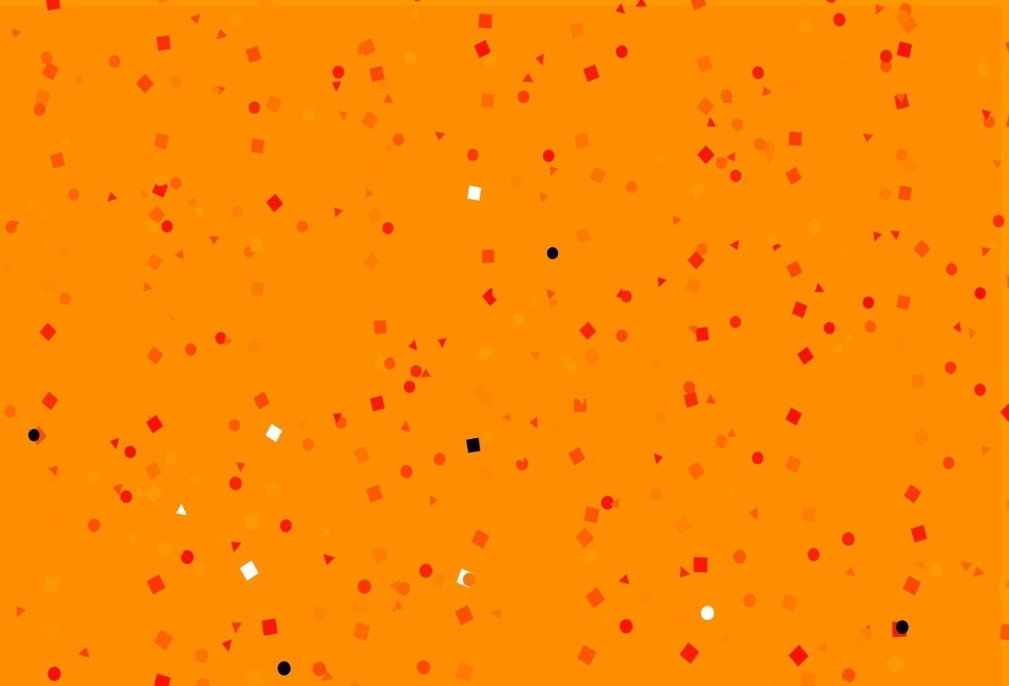 Light Orange vector template with crystals, circles, squares.