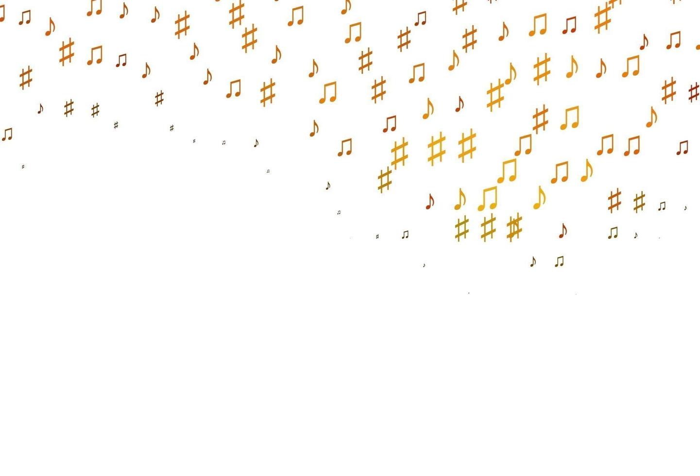 Light Orange vector pattern with music elements.