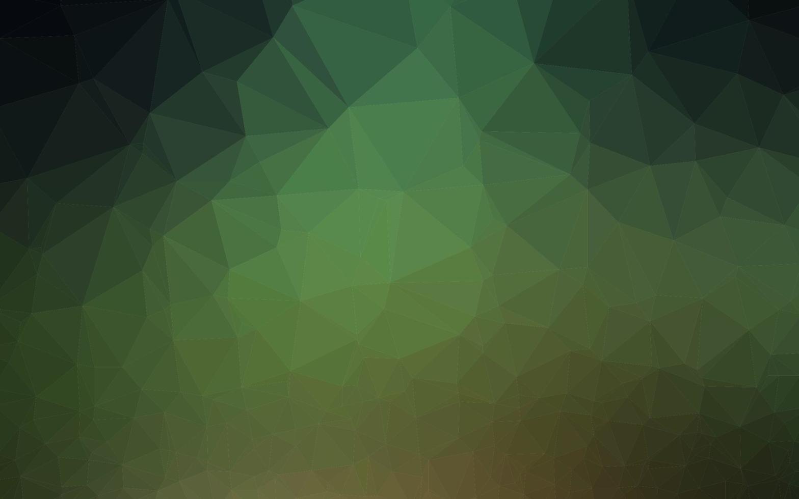 Cubierta de mosaico de triángulo vector verde oscuro.