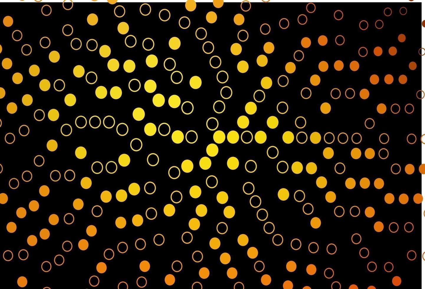 Dark Orange vector pattern with spheres.