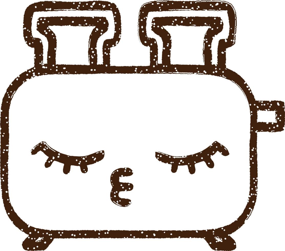 Toaster Charcoal Drawing vector