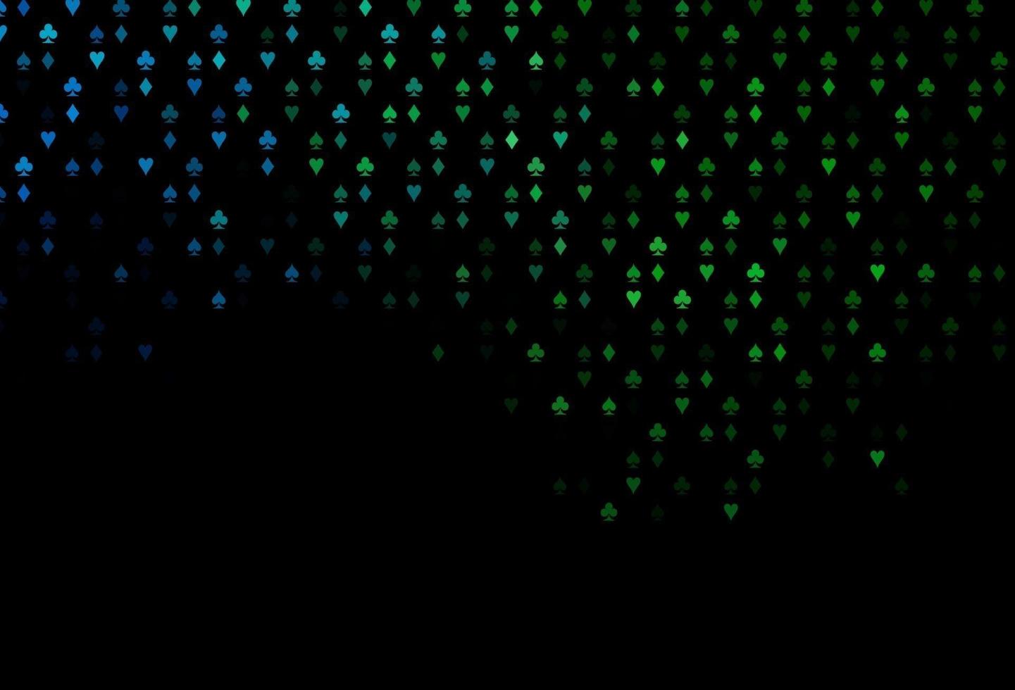 Dark Blue, Green vector pattern with symbol of cards.