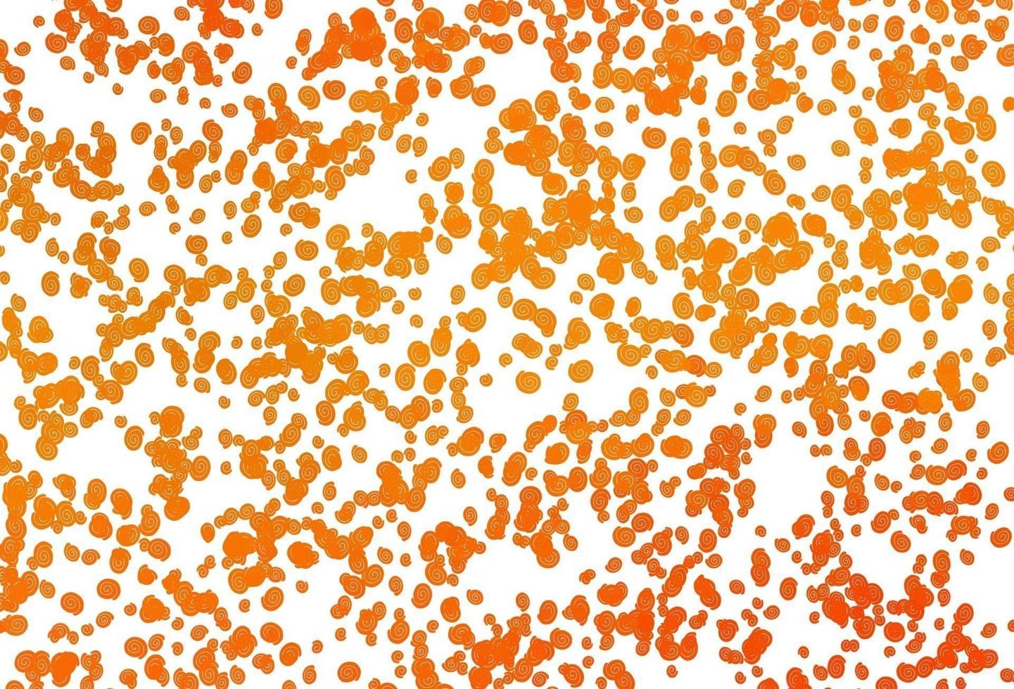 Light Orange vector pattern with liquid shapes.