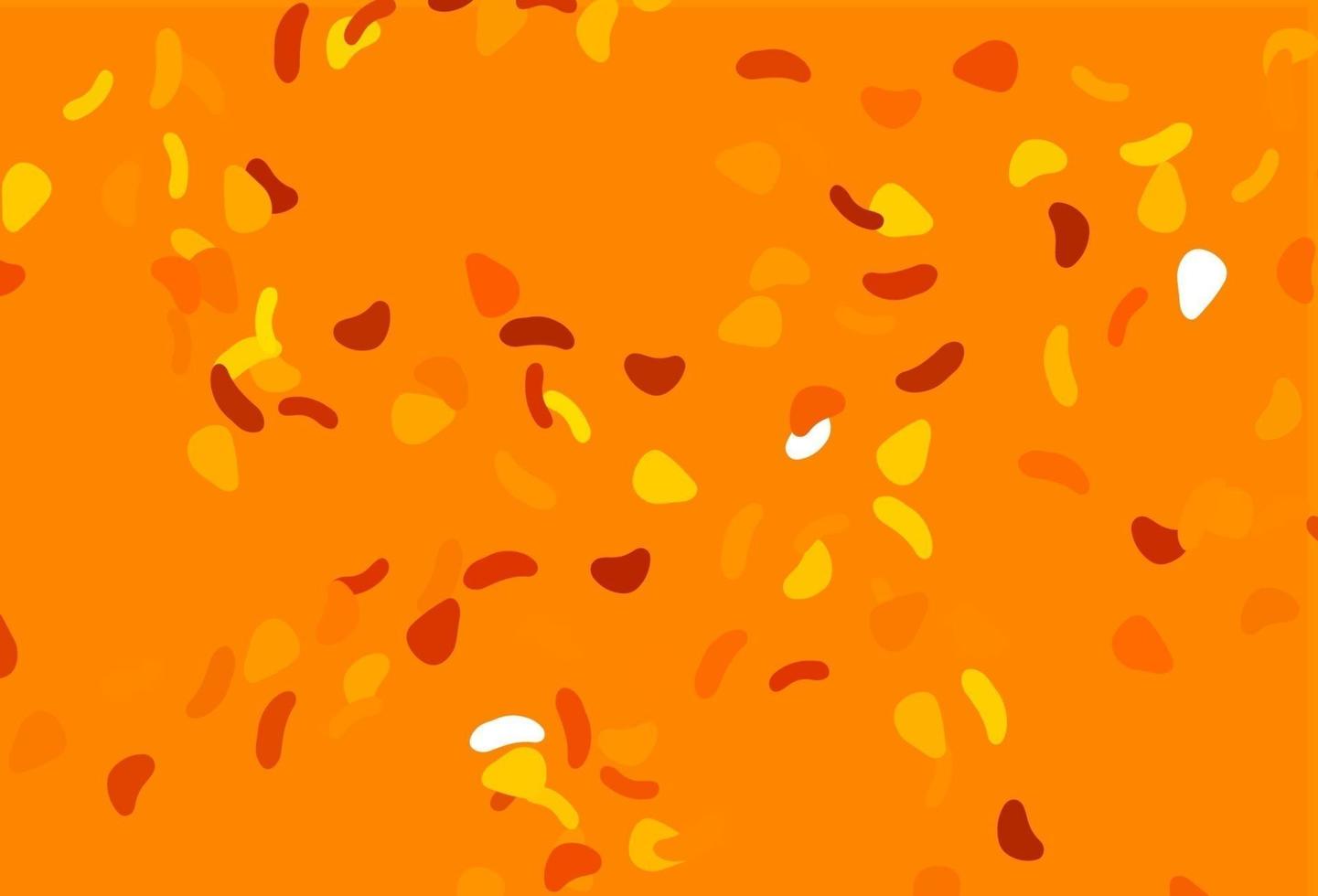 textura de vector naranja claro con formas aleatorias.