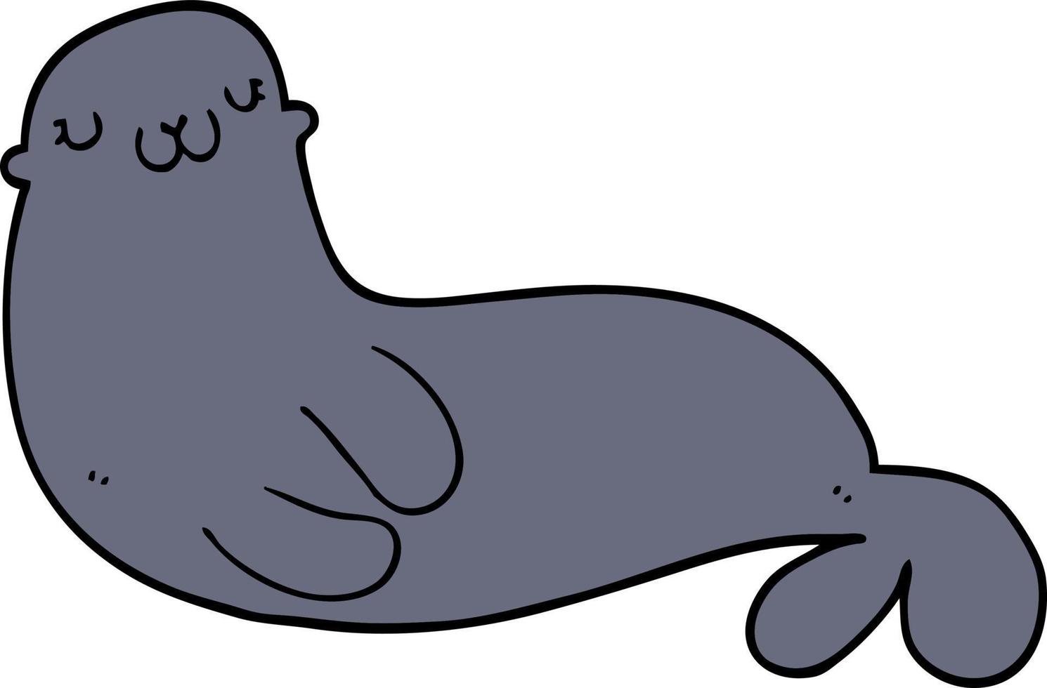 cute cartoon seal vector