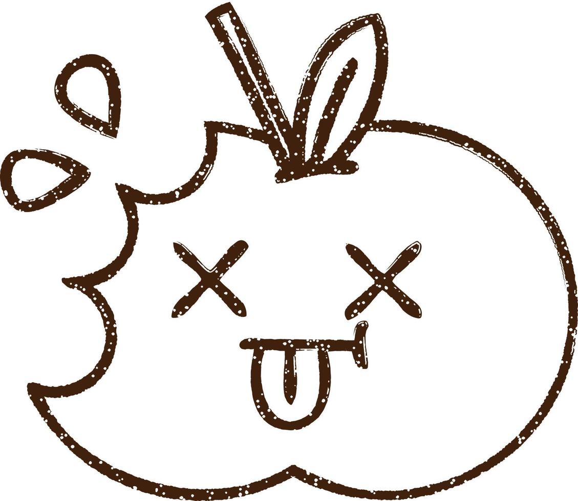 Apple Charcoal Drawing 12240750 Vector Art at Vecteezy