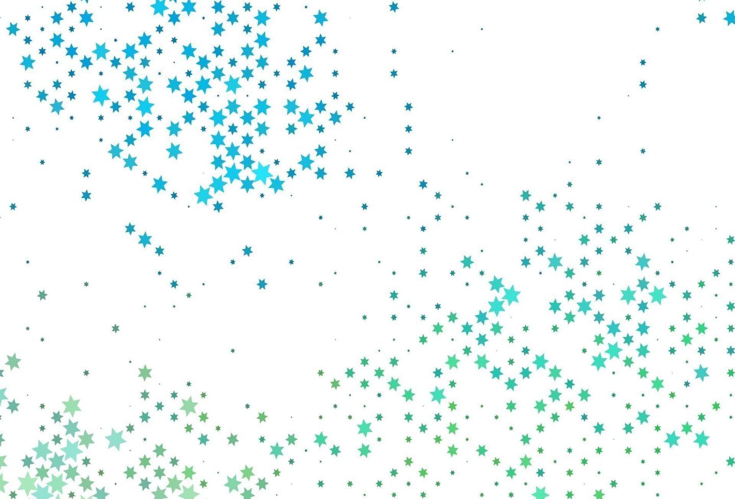 Light BLUE vector pattern with christmas stars.