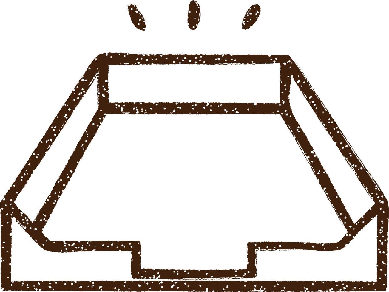 In Tray Charcoal Drawing 12240774 Vector Art at Vecteezy