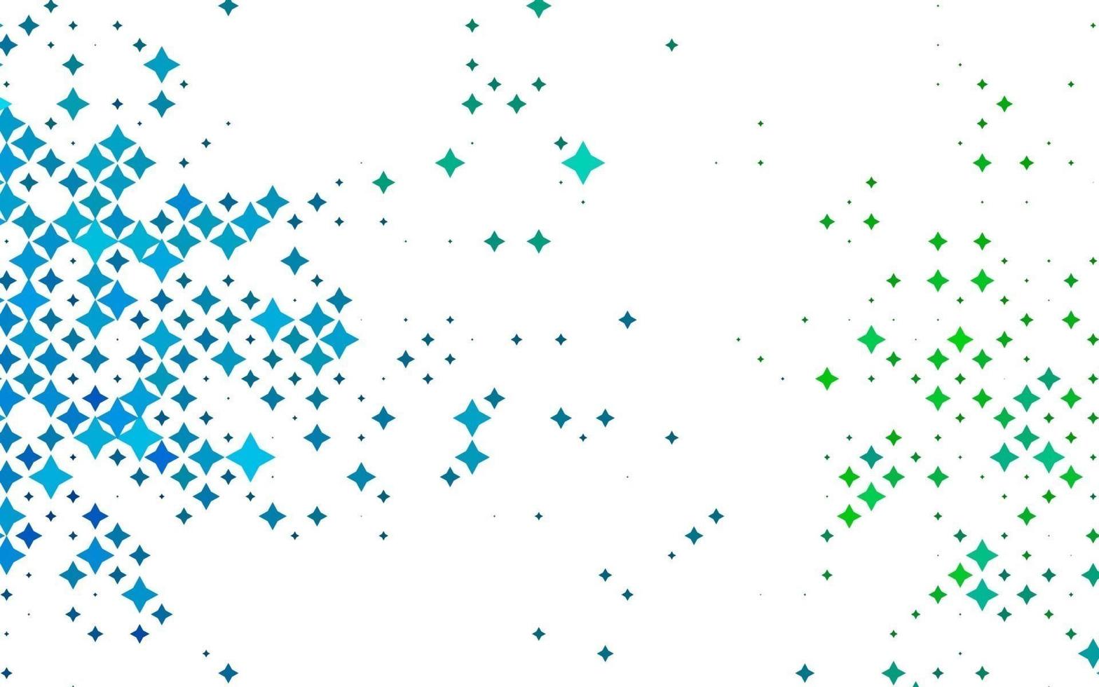 Light Blue, Green vector texture with beautiful stars.